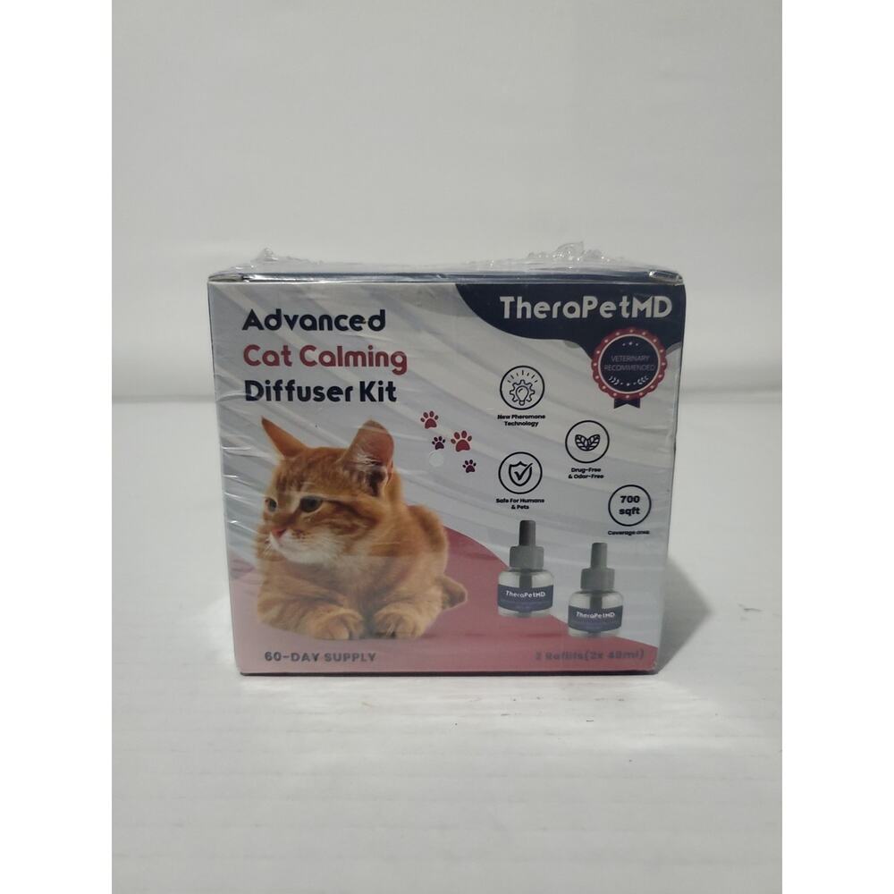 TheraPetMD Advanced Cat Calming Diffuser Kit 60 Day Supply 1 Diffuser 2 Refills